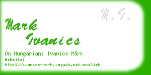 mark ivanics business card